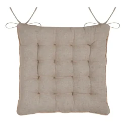 Galette De Chaise|STOF Coussin de chaise carré coton (38 x 38 cm) Oriana Beige