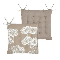 Galette De Chaise|STOF Coussin de chaise carré coton (38 x 38 cm) Oriana Beige