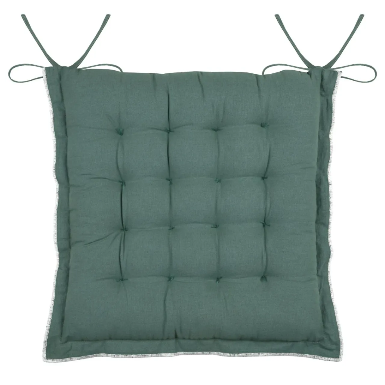 Galette De Chaise|STOF Coussin de chaise carré coton (38 x 38 cm) Helios Vert