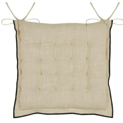 Galette De Chaise|STOF Coussin de chaise carré coton (38 x 38 cm) Helios Ecru