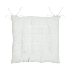 Galette De Chaise|STOF Coussin de chaise carré coton (38 x 38 cm) Blokken Ecru