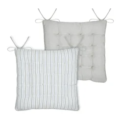 Galette De Chaise|STOF Coussin de chaise carré coton (38 x 38 cm) Joséphine Gris