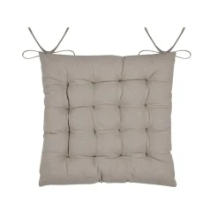 Galette De Chaise|STOF Coussin de chaise carré coton (38 x 38 cm) Hemera Taupe