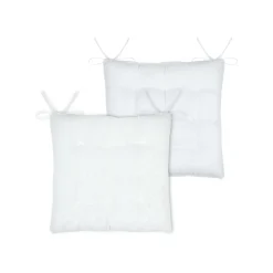 Galette De Chaise|STOF Coussin de chaise carré fausse fourrure (40 x 40 cm) Asgard Blanc