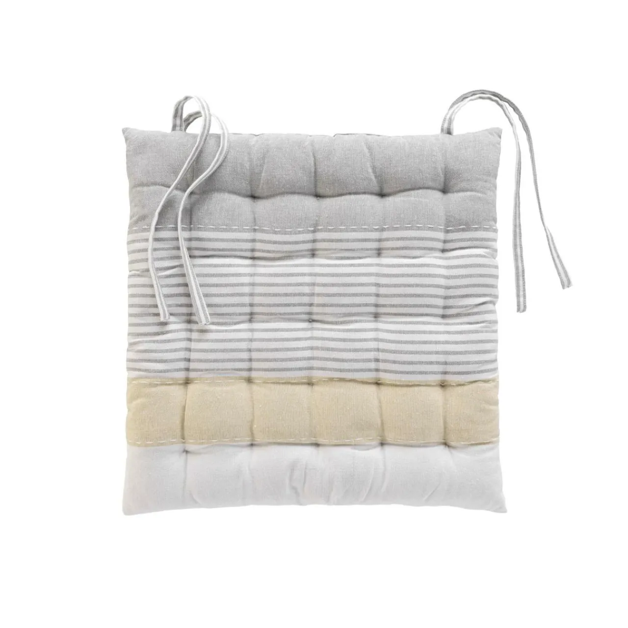 Galette De Chaise|douceur d'intu017drieur Coussin de chaise carré polycoton (38 x 38 cm) Iliade Gris