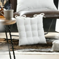 Galette De Chaise|STOF Coussin de chaise carré velours (38 x 38 cm) Dandy Ecru