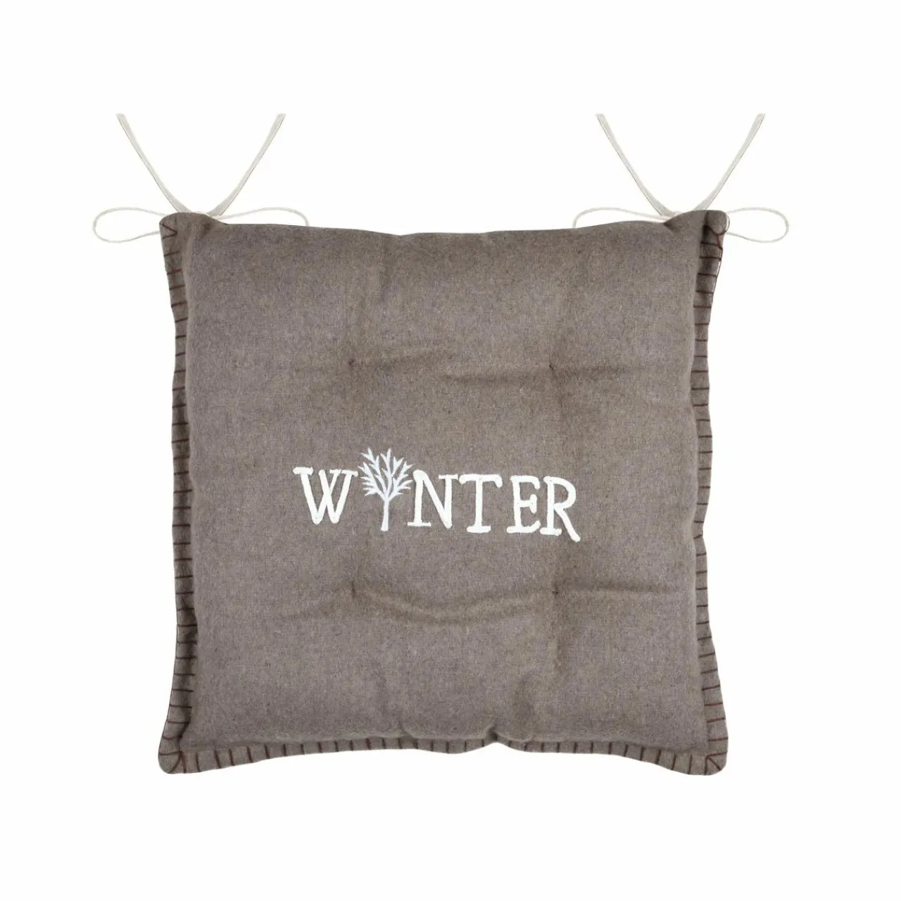 Galette De Chaise|STOF Coussin de chaise carré velours (38 x 38 cm) Landry Taupe