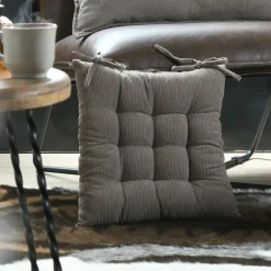 Galette De Chaise|STOF Coussin de chaise carré velours (38 x 38 cm) Dandy Taupe