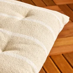 Coussin Chaise Et Fauteuil|EMINZA Coussin de chaise extérieur toile de coton (40 x 40 cm) Ocealys Blanc