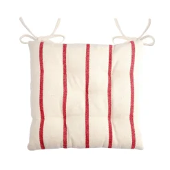 Coussin Chaise Et Fauteuil|EMINZA Coussin de chaise extérieur toile de coton (40 x 40 cm) Ocealys Rouge