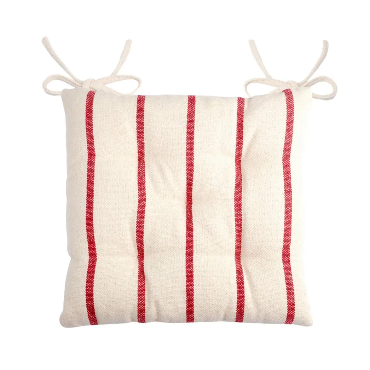 Coussin Chaise Et Fauteuil|EMINZA Coussin de chaise extérieur toile de coton (40 x 40 cm) Ocealys Rouge