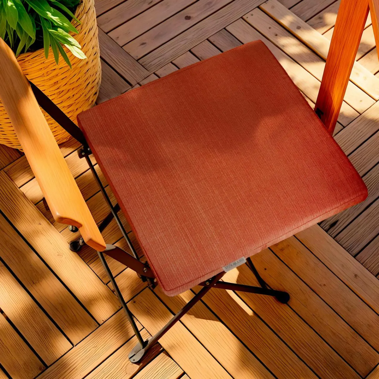 Coussin Chaise Et Fauteuil|Accessoires Et Coussins|EMINZA Coussin de chaise extérieur carré (40 x 40 cm) Sunset Terracotta
