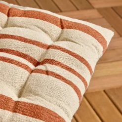 Coussin Chaise Et Fauteuil|EMINZA Coussin de chaise extérieur carré (38 x 38 cm) Nautira Orange