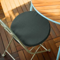 Coussin Chaise Et Fauteuil|Accessoires Et Coussins|EMINZA Coussin de chaise extérieur rond (40 cm) Sunset Gris Anthracite