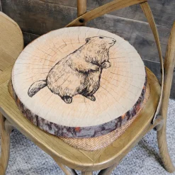 Galette De Chaise|STOF Coussin de chaise rond (38 cm) Gruffy Marron