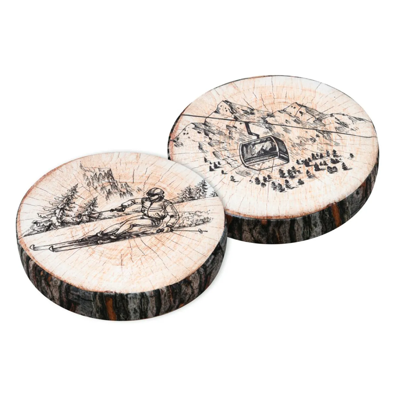 Galette De Chaise|STOF Coussin de chaise rond (38 x 38 cm) Tignes Marron