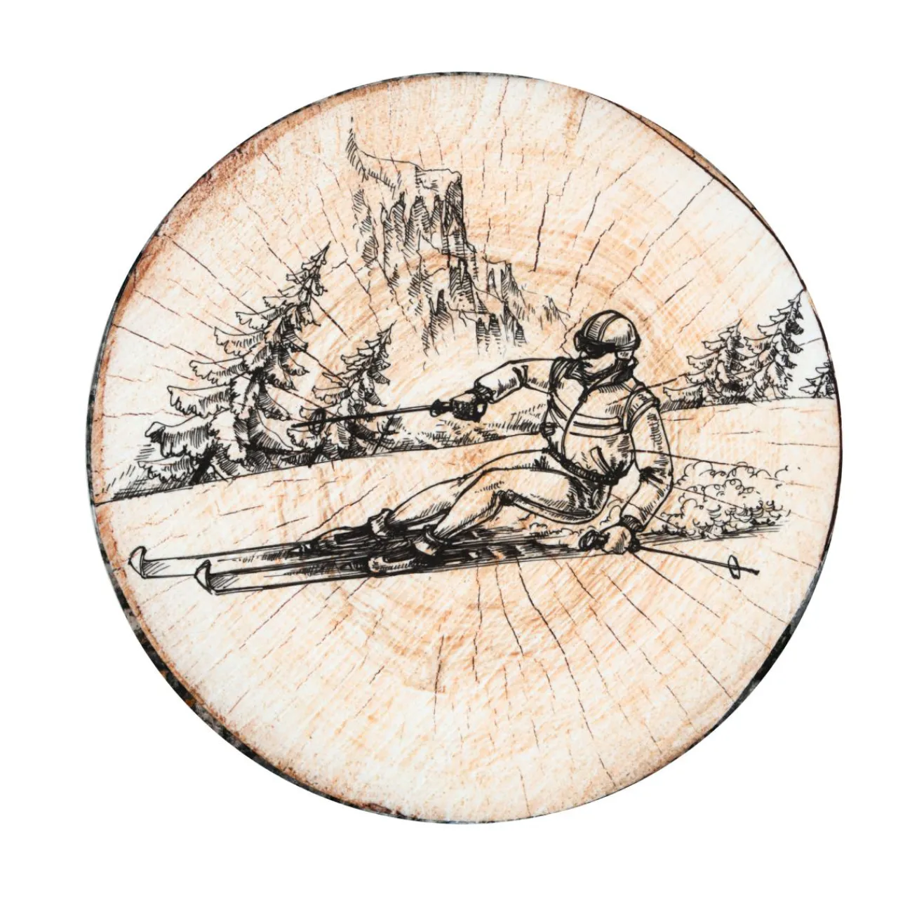 Galette De Chaise|STOF Coussin de chaise rond (38 x 38 cm) Tignes Marron