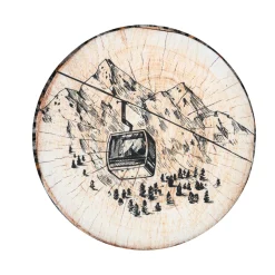 Galette De Chaise|STOF Coussin de chaise rond (38 x 38 cm) Tignes Marron