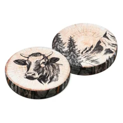 Galette De Chaise|STOF Coussin de chaise rond (38 x 38 cm) Sallanches Marron