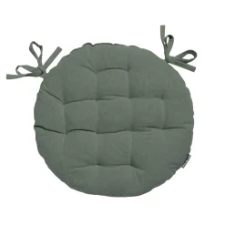 Galette De Chaise|EMINZA Coussin de chaise rond coton (40 cm) Pixel Vert kaki