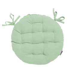 Galette De Chaise|EMINZA Coussin de chaise rond coton (40 cm) Pixel Vert menthe