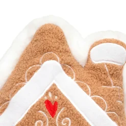 Plaid, Coussin Et Tapis De Noël|JJA Coussin de Noël (40 x 35 cm) Maison Pain d'épices Marron clair