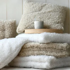 Coussin De Sol|STOF Coussin de sol carré bouclette (45 x 45 cm) Grignon Ecru