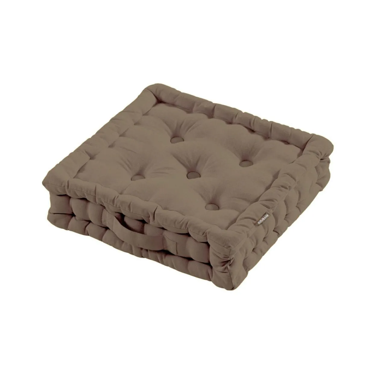 Coussin De Sol|EMINZA Coussin de sol coton (40 x 40 cm) Pixel Taupe