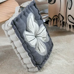 Coussin De Sol|STOF Coussin de sol coton (45 x 45 cm) Tilda ardoise Gris