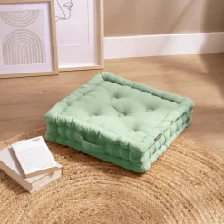 Coussin De Sol|EMINZA Coussin de sol coton (40 x 40 cm) Pixel Vert menthe