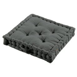 Coussin De Sol|EMINZA Coussin de sol coton (60 x 60 cm) Pixel Gris Anthracite