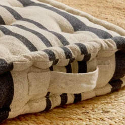 Accessoires Et Coussins|Coussin Déco D'Extérieur|EMINZA Coussin de sol extérieur (45 x H10 cm) Nautira Gris ardoise