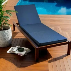 Coussin De Transat|Coussin De Transat Et Accessoire|EMINZA Coussin de transat déhoussable (190 x 60 cm) Sunset Bleu nuit