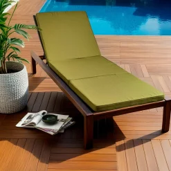 Coussin De Transat|Coussin De Transat Et Accessoire|EMINZA Coussin de transat déhoussable (190 x 60 cm) Sunset Vert olive
