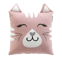 Coussin Et Plaid Enfant|Coussin Et Plaid Enfant|douceur d'intu017drieur Coussin enfant carré (40 x 40 cm) Chatchat Rose