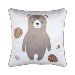 Coussin Et Plaid Enfant|Coussin Et Plaid Enfant|STOF Coussin enfant carré (40 x 40 cm) Gabin Taupe