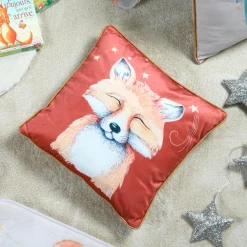 Coussin Et Plaid Enfant|Coussin Et Plaid Enfant|STOF Coussin enfant carré (40x40 cm) Ferdinand Rouge