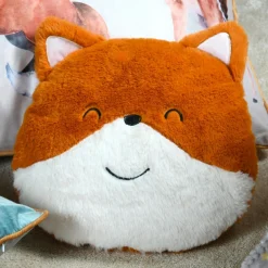 Coussin Et Plaid Enfant|Coussin Et Plaid Enfant|STOF Coussin enfant fausse fourrure (30 x 25 cm) Ferdinand Orange