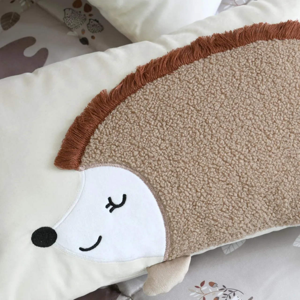 Coussin Et Plaid Enfant|Coussin Et Plaid Enfant|STOF Coussin enfant rectangulaire (30 x 50 cm) Gabin Taupe