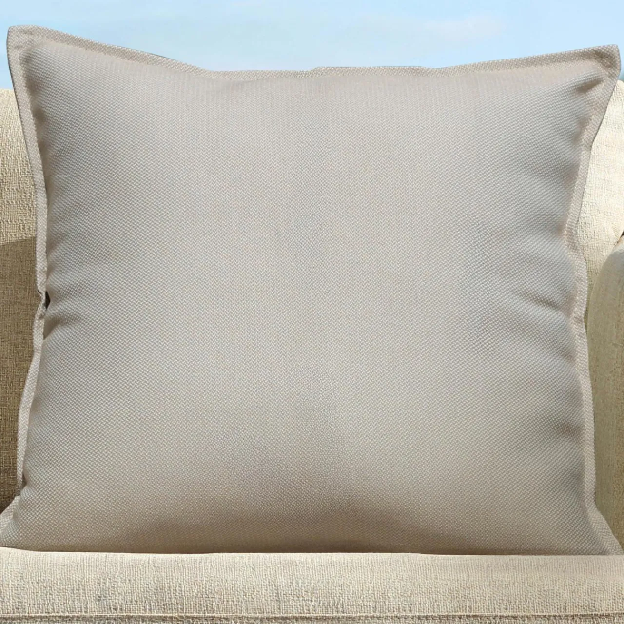 Accessoires Et Coussins|Coussin Déco D'Extérieur|MOBELLIA Coussin extérieur carré (60 x 60 cm) Boraé Taupe