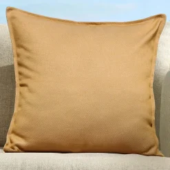 Accessoires Et Coussins|Coussin Déco D'Extérieur|MOBELLIA Coussin extérieur carré (45 x 45 cm) Boraé Ocre Jaune ocre