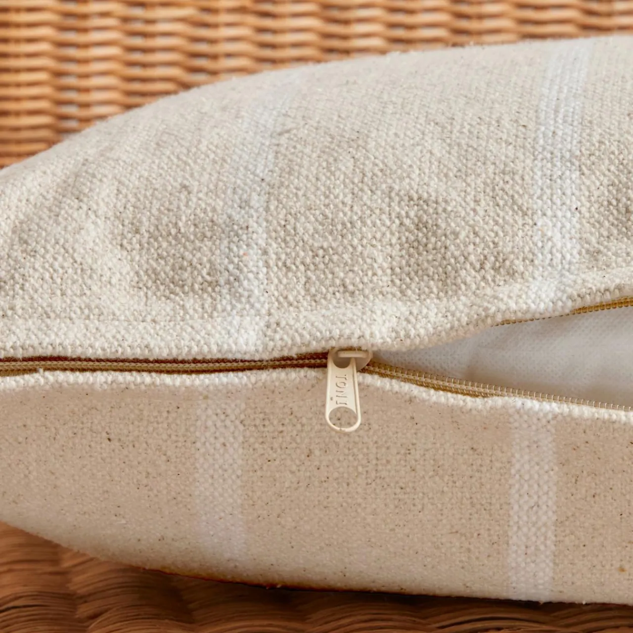 Coussin Déco D'Extérieur|Coussin Déco D'Extérieur|EMINZA Coussin extérieur carré toile de coton (50 x 50 cm) Ocealys Blanc