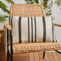 Accessoires Et Coussins|Coussin Déco D'Extérieur|EMINZA Coussin extérieur rectangulaire (40 x 60 cm) Nautira Gris ardoise