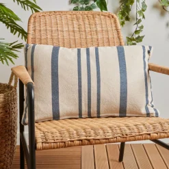 Accessoires Et Coussins|Coussin Déco D'Extérieur|EMINZA Coussin extérieur rectangulaire (40 x 60 cm) Nautira Bleu marine