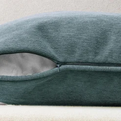 Coussin Et Housse|EMINZA Coussin rectangulaire (40 x 60 cm) Minuit Gris bleu