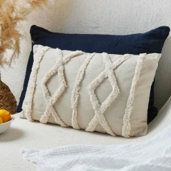 Coussin Et Housse|DOUCEUR D'INTERIEUR Coussin rectangulaire (30 x 50 cm) Safira Ecru