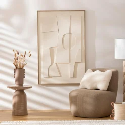 Coussin Et Housse|Atmosphera, cru017dateur d'intu017drieur Coussin rectangulaire bouclette (35 x 48 cm) Bliss Blanc