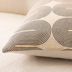 Coussin Et Housse|douceur d'intu017drieur Coussin rectangulaire coton (40 x 60 cm) Ondine Noir