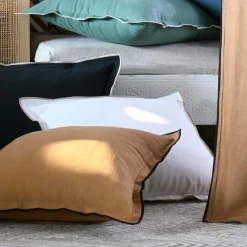 Coussin Et Housse|STOF Coussin rectangulaire coton (40 x 60 cm) Helios Camel