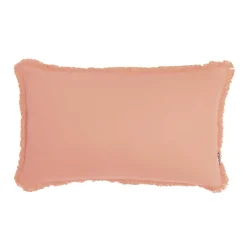 Coussin Et Housse|EMINZA Coussin rectangulaire coton (40 x 60 cm) Pixel franges Rose Pêche